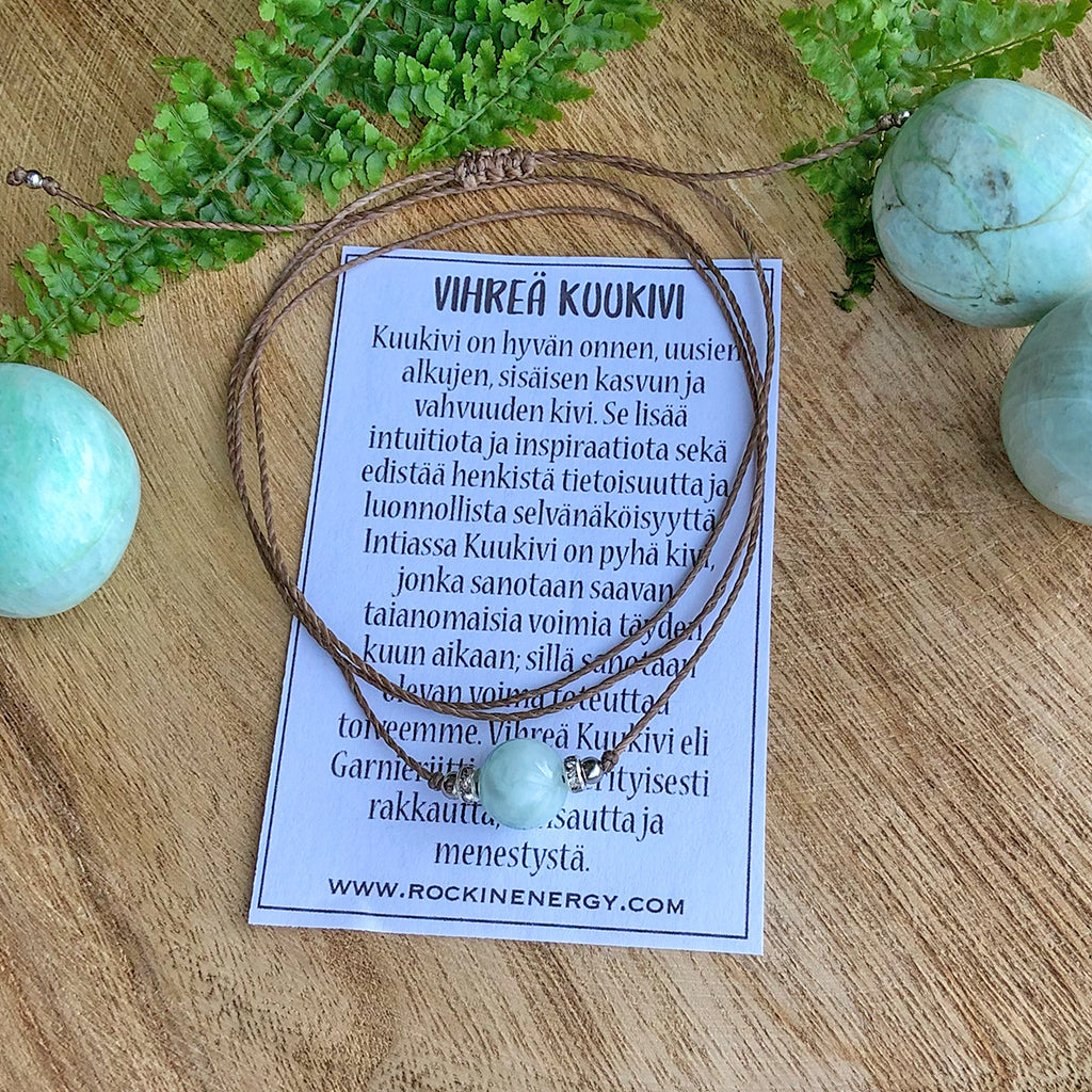 Choker Kaulakoru - Vihreä Kuukivi