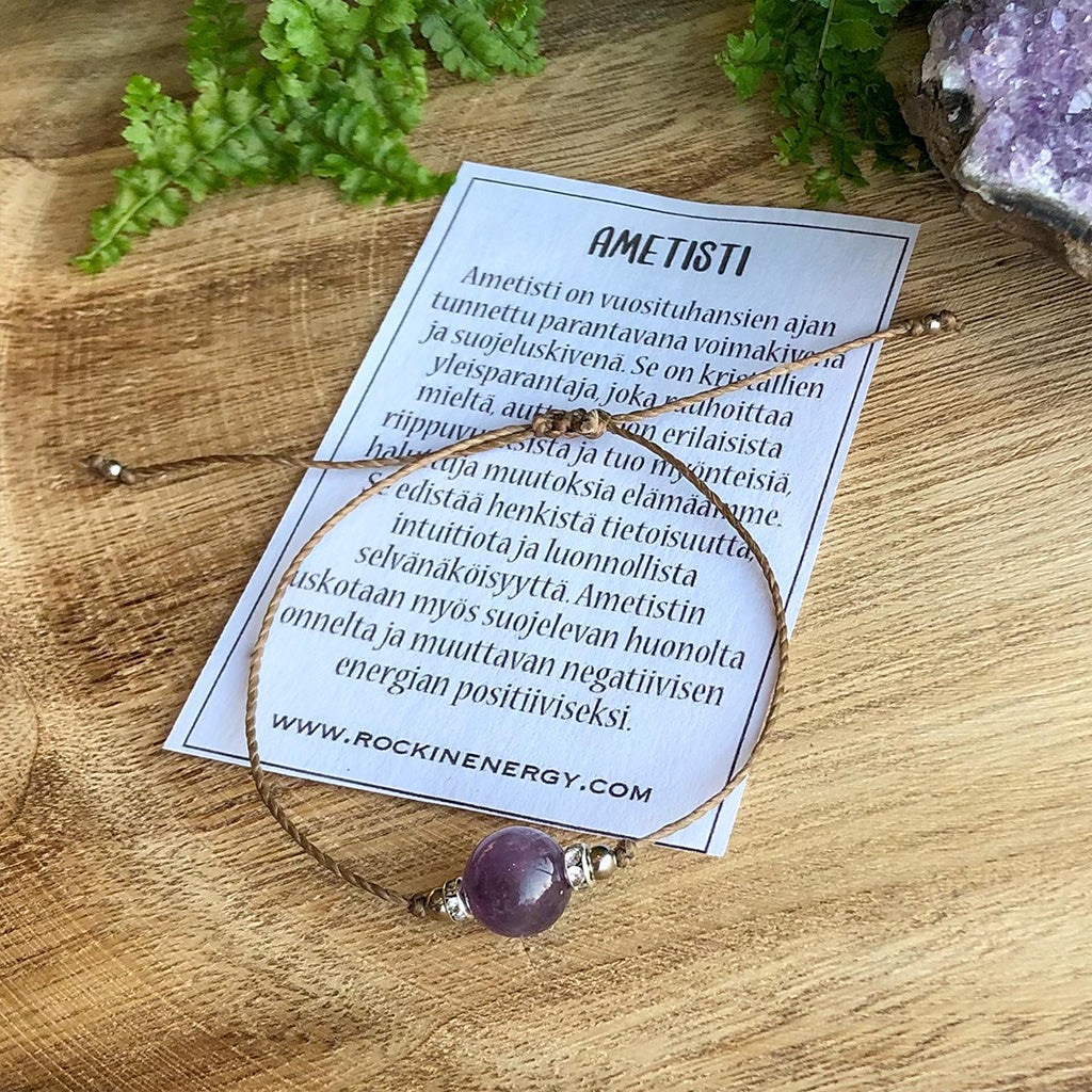 Säädettävä Rannekoru - Ametisti