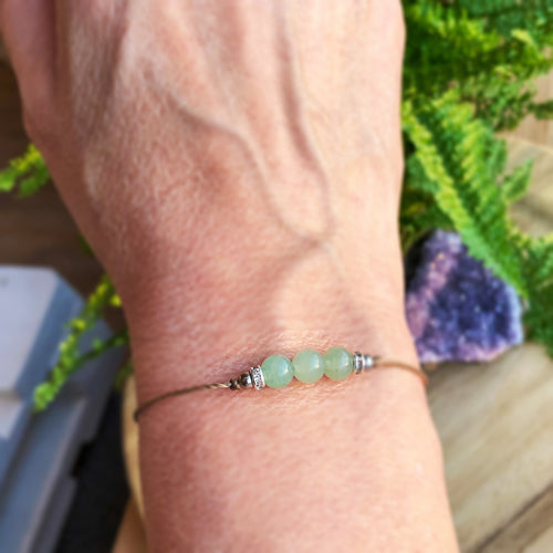 Säädettävä Rannekoru - Vihreä Aventuriini