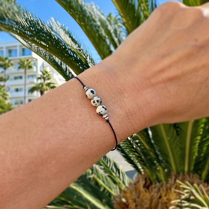 Säädettävä Rannekoru - Dalmatian Jaspis