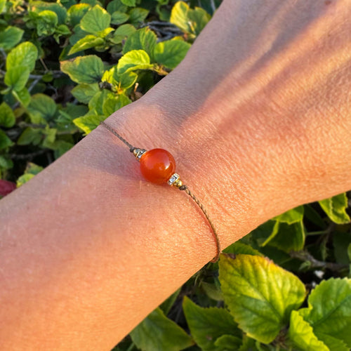 Säädettävä Rannekoru - Karneoli