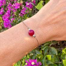 Säädettävä Rannekoru - Pinkki Akaatti