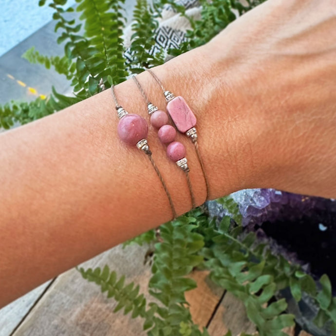 Säädettävä Rannekoru - Rodoniitti