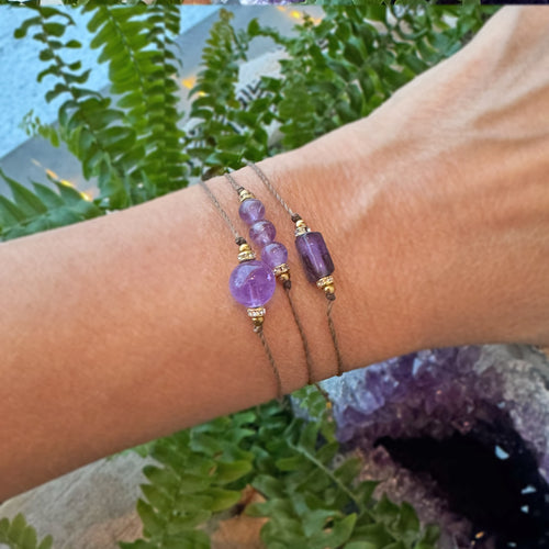 Säädettävä Rannekoru - Ametisti