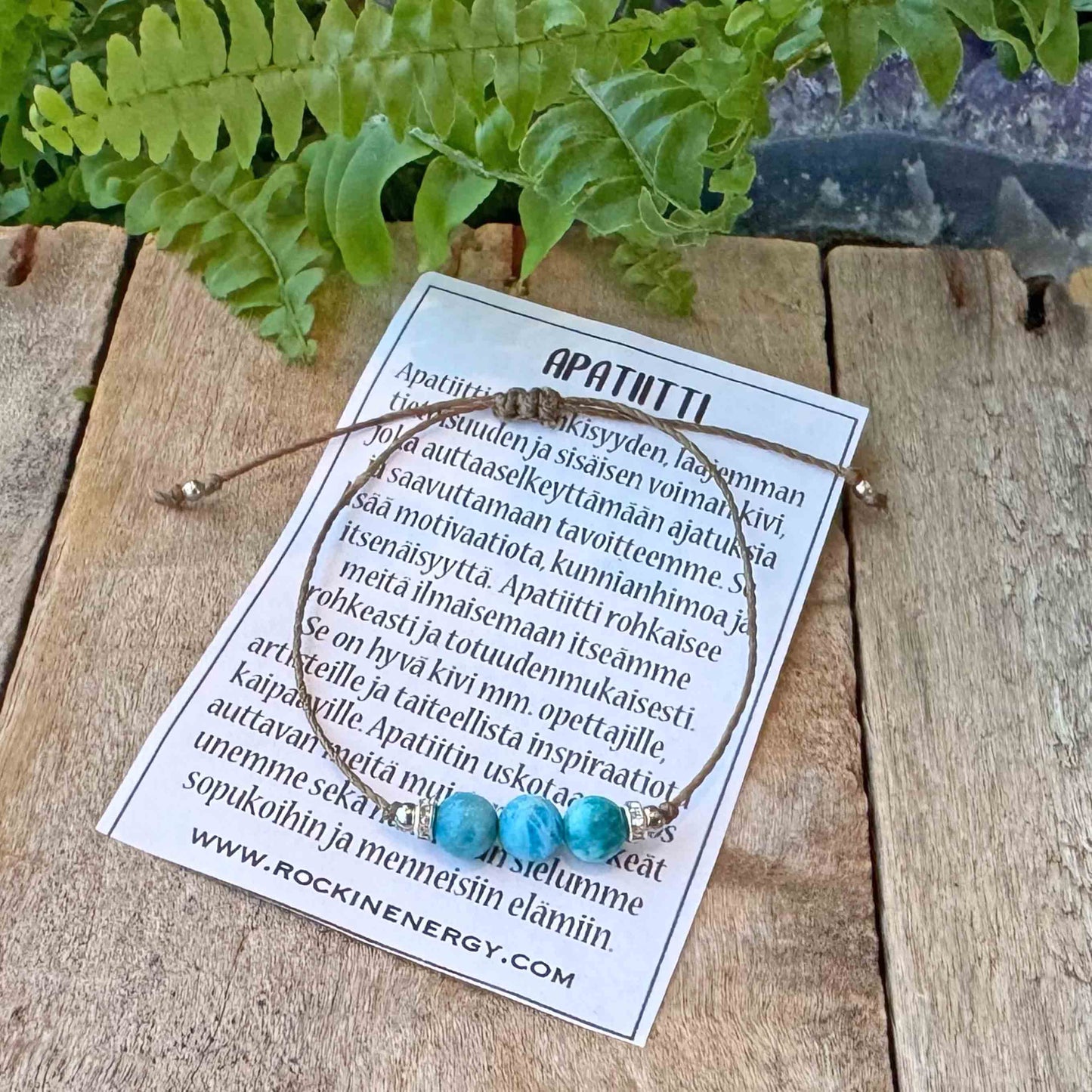 Säädettävä Rannekoru - Apatiitti