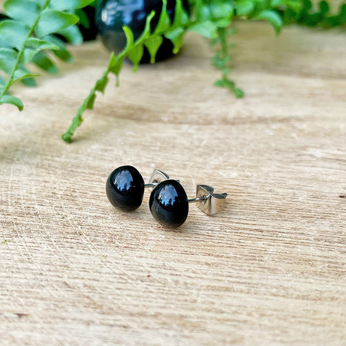 Nappikorvakorut - Obsidiaani