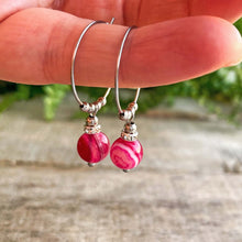 Korvakorut - Pinkki Akaatti