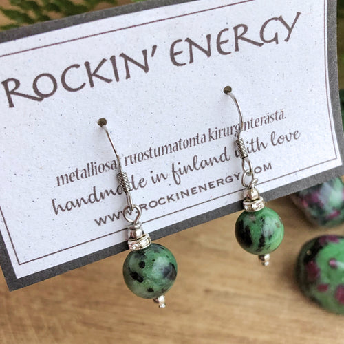 Korvakorut - Rubiini Zoisiitti