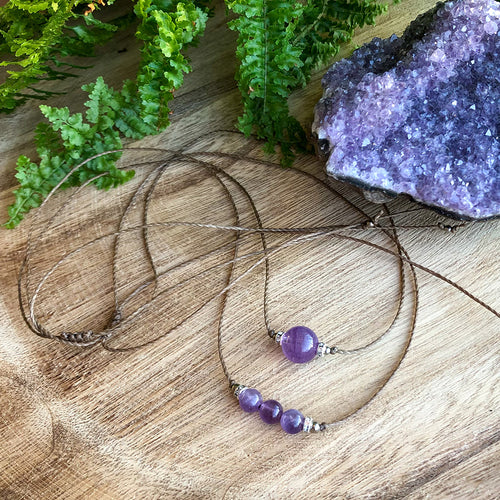 Choker Kaulakoru - Ametisti