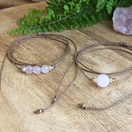 Choker Kaulakoru - Ruusukvartsi