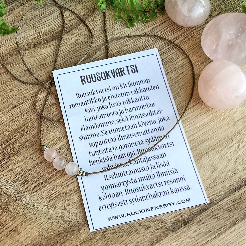 Choker Kaulakoru - Ruusukvartsi