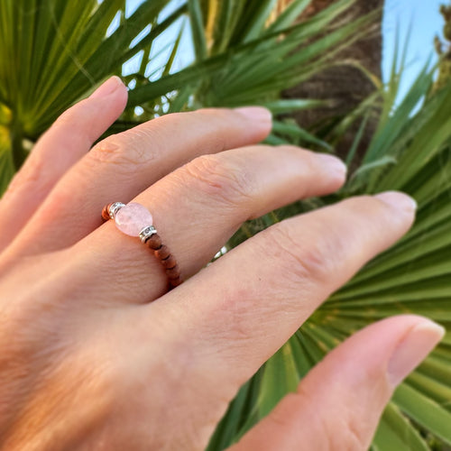 Sormus - Ruusukvartsi x Santelipuu