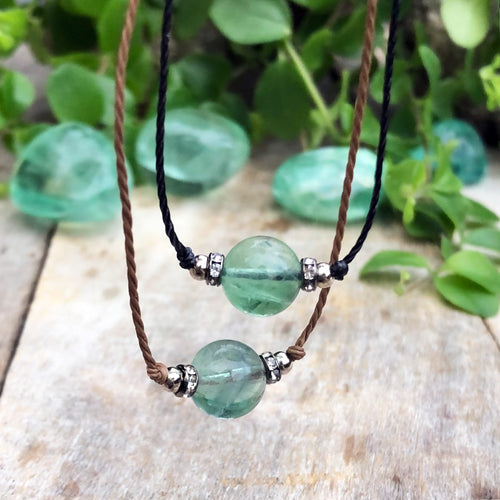 Choker Kaulakoru - Vihreä Fluoriitti