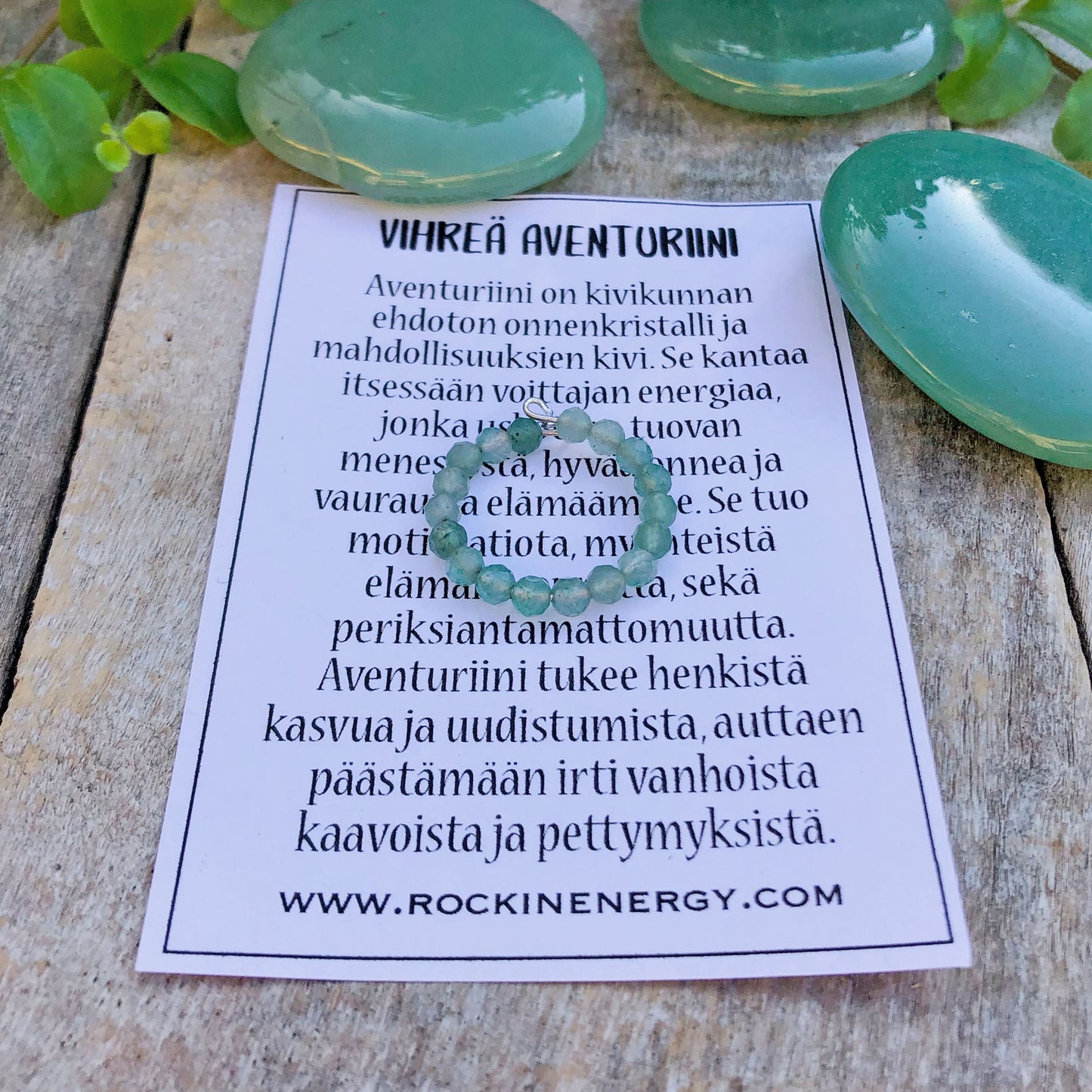 Sormus - Vihreä Aventuriini